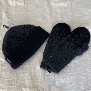NWT Unisex Lululemon Ombré knit textured beanie and mittens